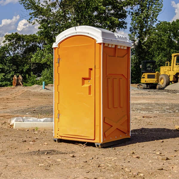 how often are the portable restrooms cleaned and serviced during a rental period in Knox County